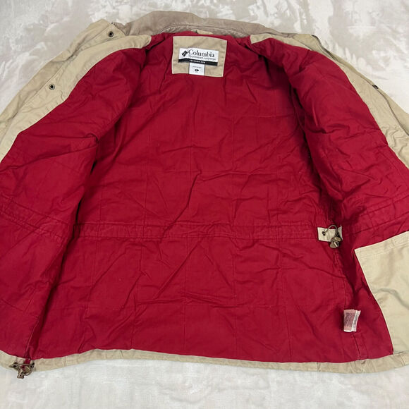 VTG Columbia Jacket Mens Large Beige Canvas Chore Coat Barn Outdoors Field - Picture 7 of 14